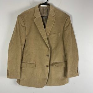 CHAPS men’s corduroy blazer 2 button tan cotton